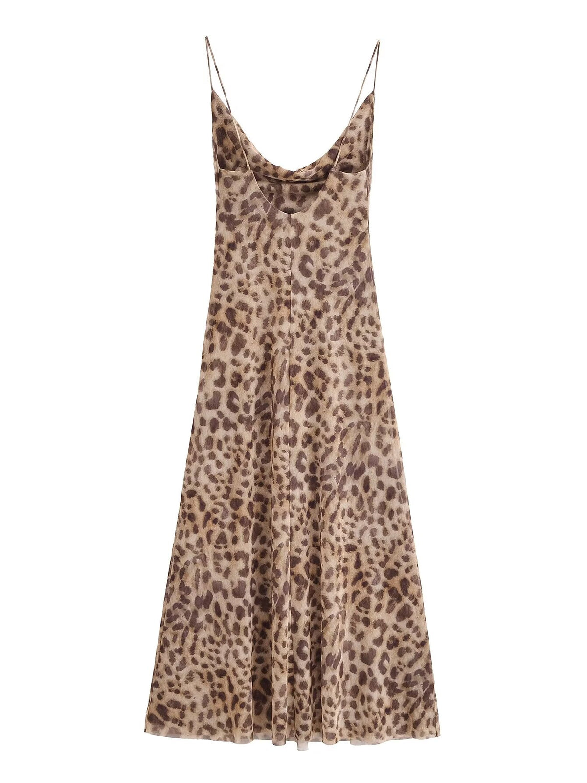 Animal Print Silk Net Dress