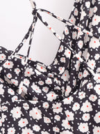 Women's Halter Floral Split Sleeveless Midi Dress