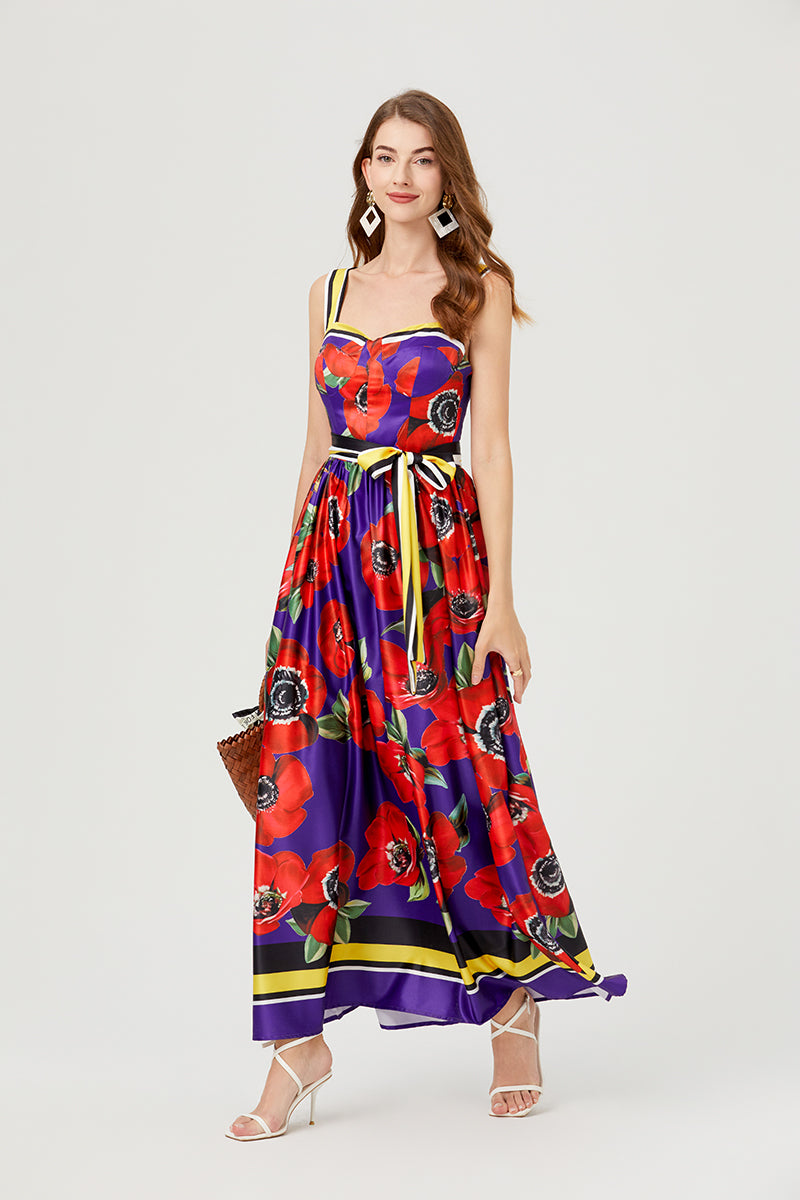 Women's 's Printed Halter Maxi Dress