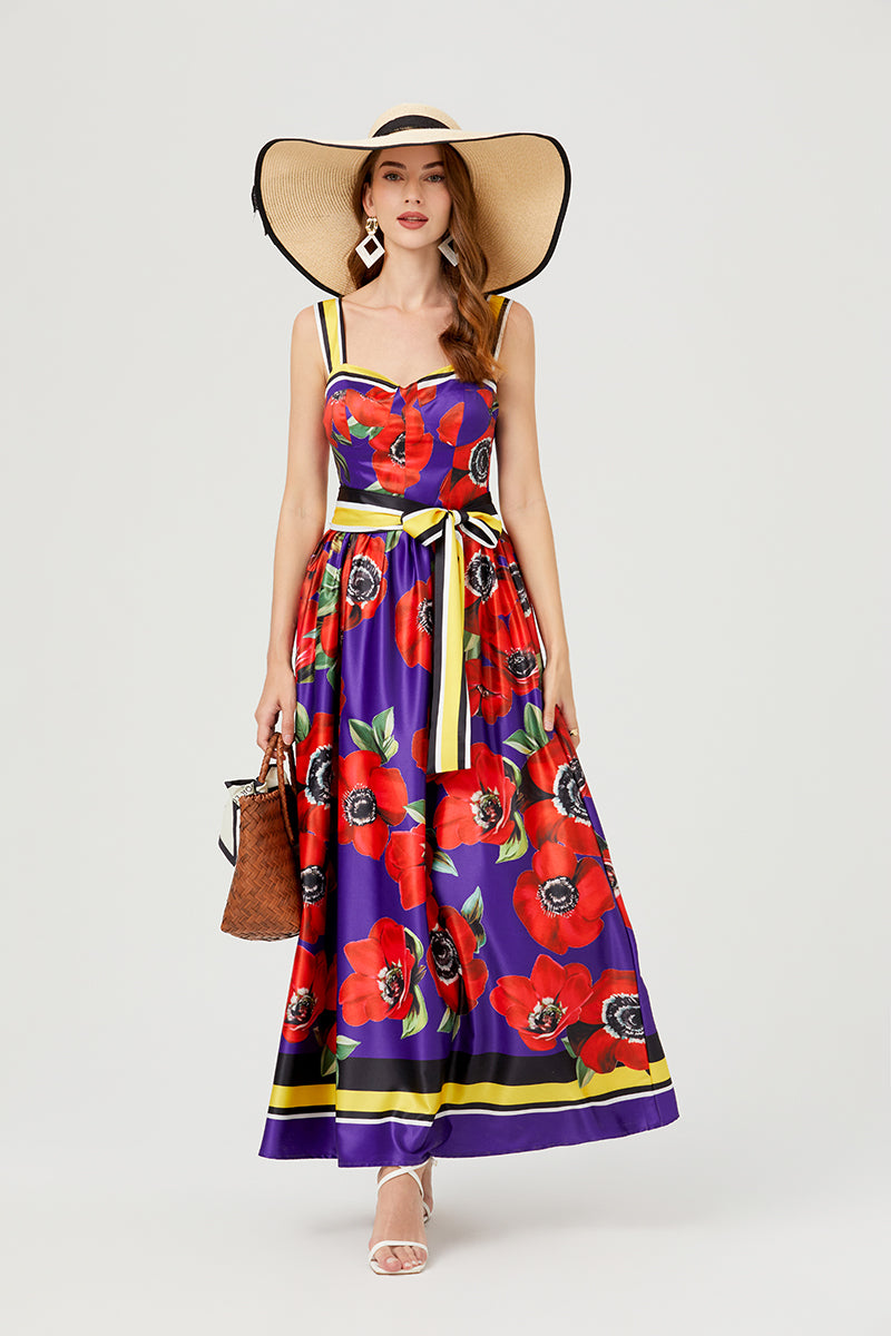 Women's 's Printed Halter Maxi Dress