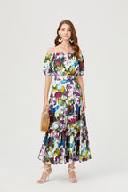 Women's 's Off-Shoulder Top & Skirt Set