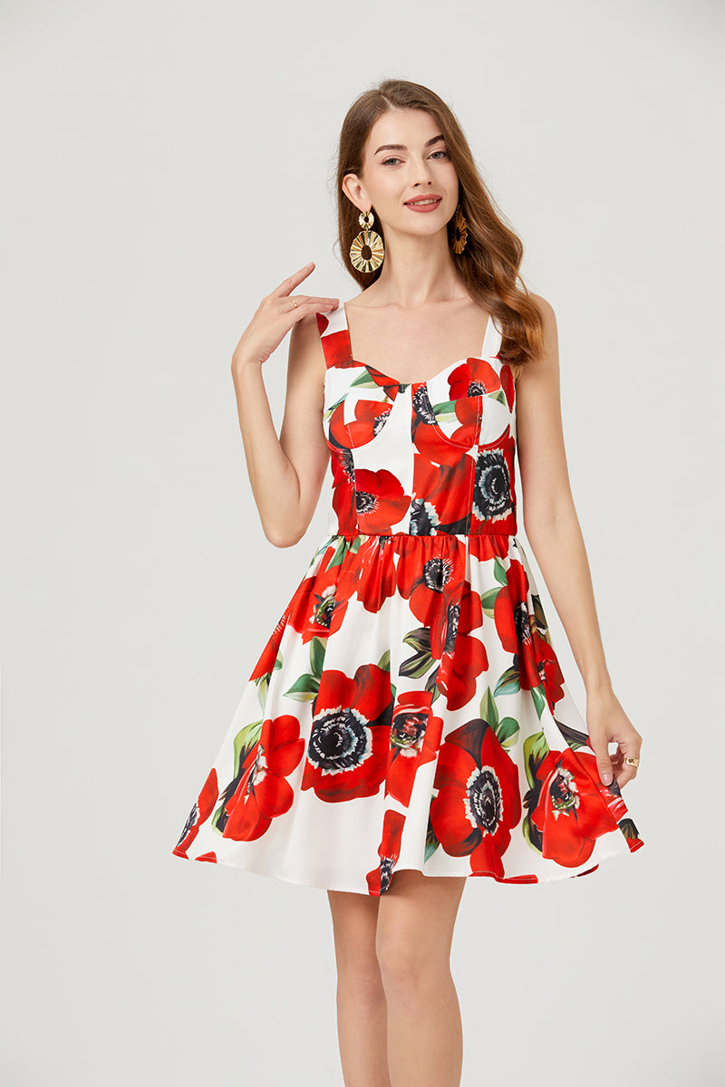 Women's 's Floral Print A-Line Dress