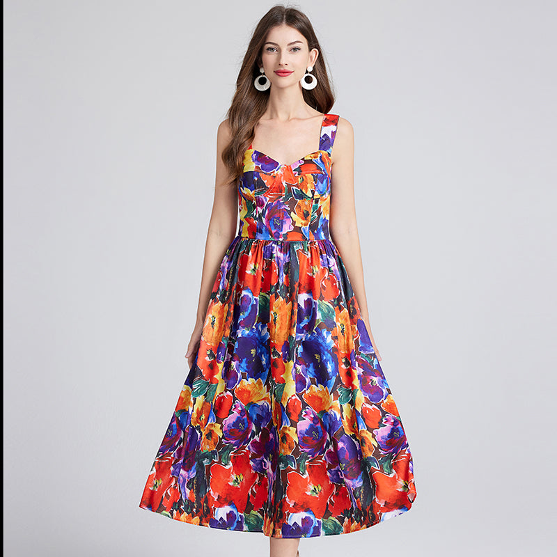 Women's 's Floral Print A-Line Dress