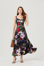 Women's 's Floral Strapless Top & Skirt Set