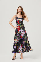 Women's 's Floral Strapless Top & Skirt Set