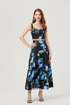 Women's 's Floral Strapless Top & Skirt Set