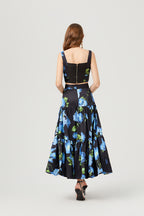 Women's 's Floral Strapless Top & Skirt Set