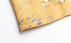 Women's Yellow Floral Square-Neck Midi Dress