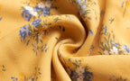 Women's Yellow Floral Square-Neck Midi Dress