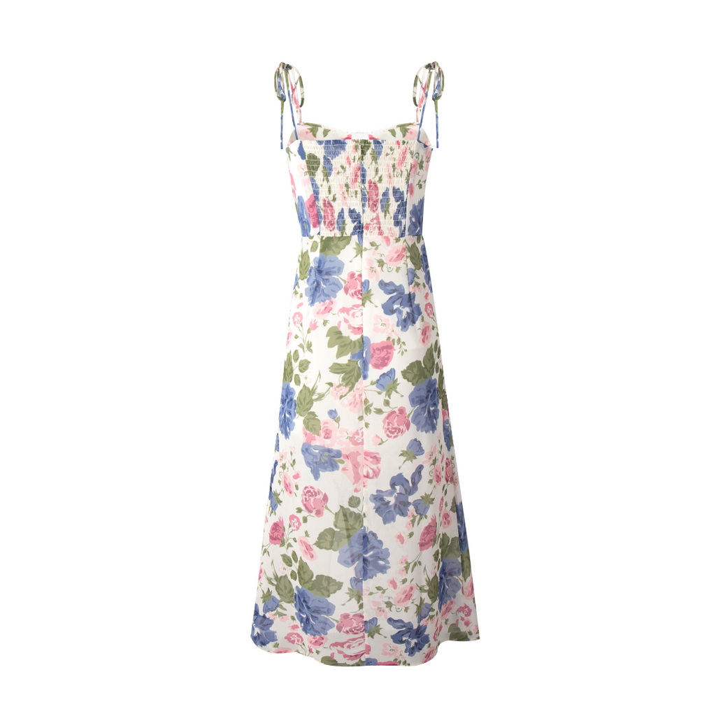 Women's Floral Cami Pleated Split Dress