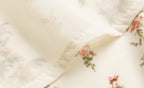 Beige Floral Flutter-Sleeve Dress