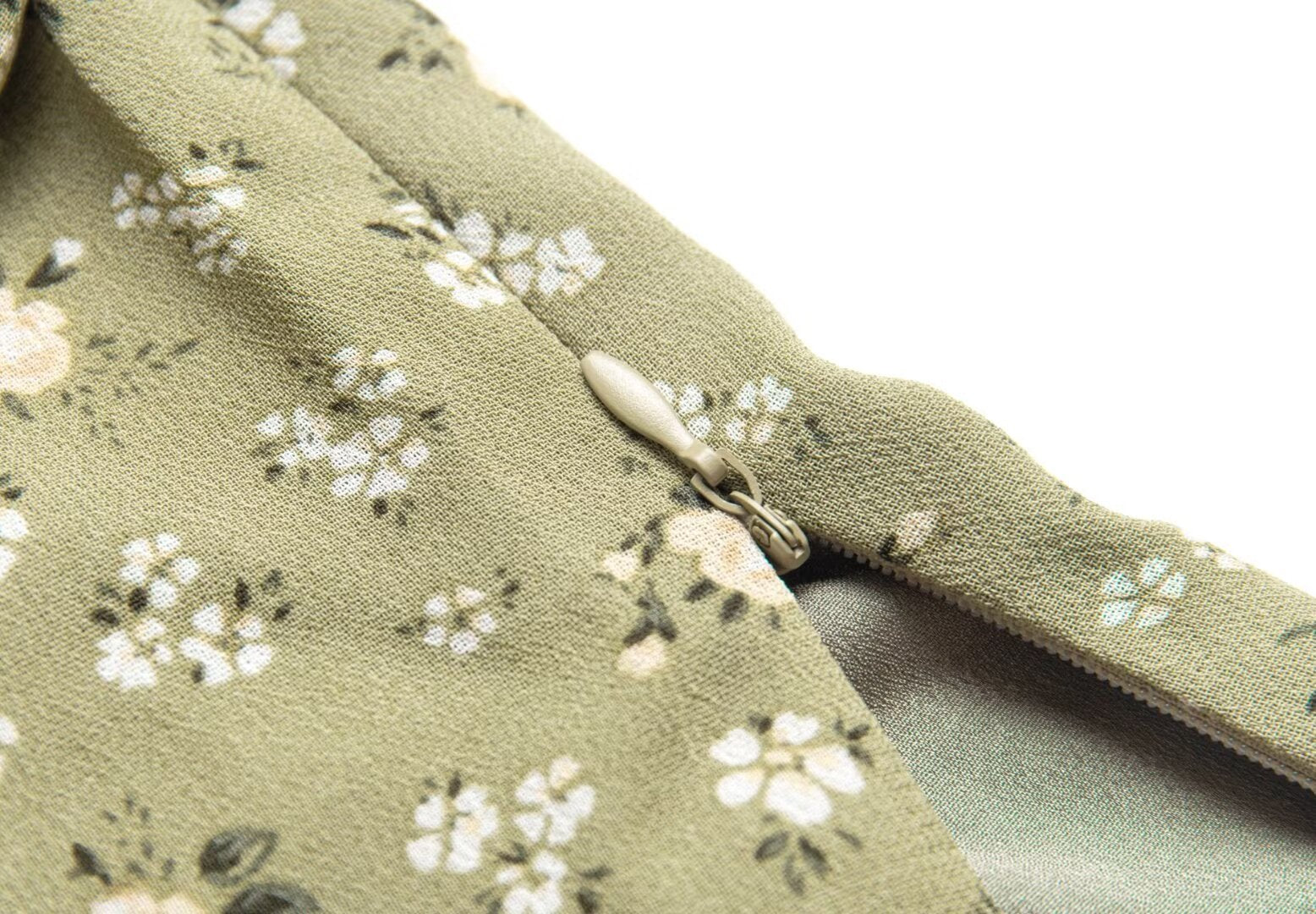 Women's Green Floral Square Neck Puff Sleeve Top