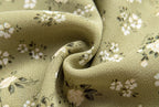 Women's Green Floral Square Neck Puff Sleeve Top