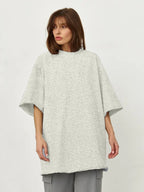 Women's Women's's Cotton T-Shirt Solid Color Short Sleeve Loose Large Version