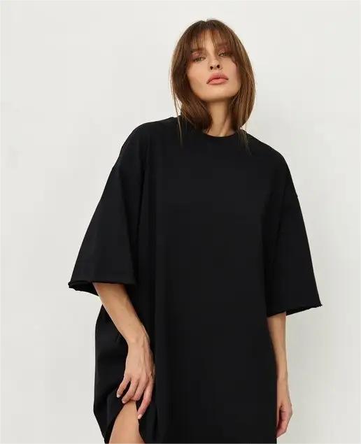 Women's Women's's Cotton T-Shirt Solid Color Short Sleeve Loose Large Version