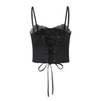 Women's Summer Lace Splicing Sling Coordinated Two-Piece Set