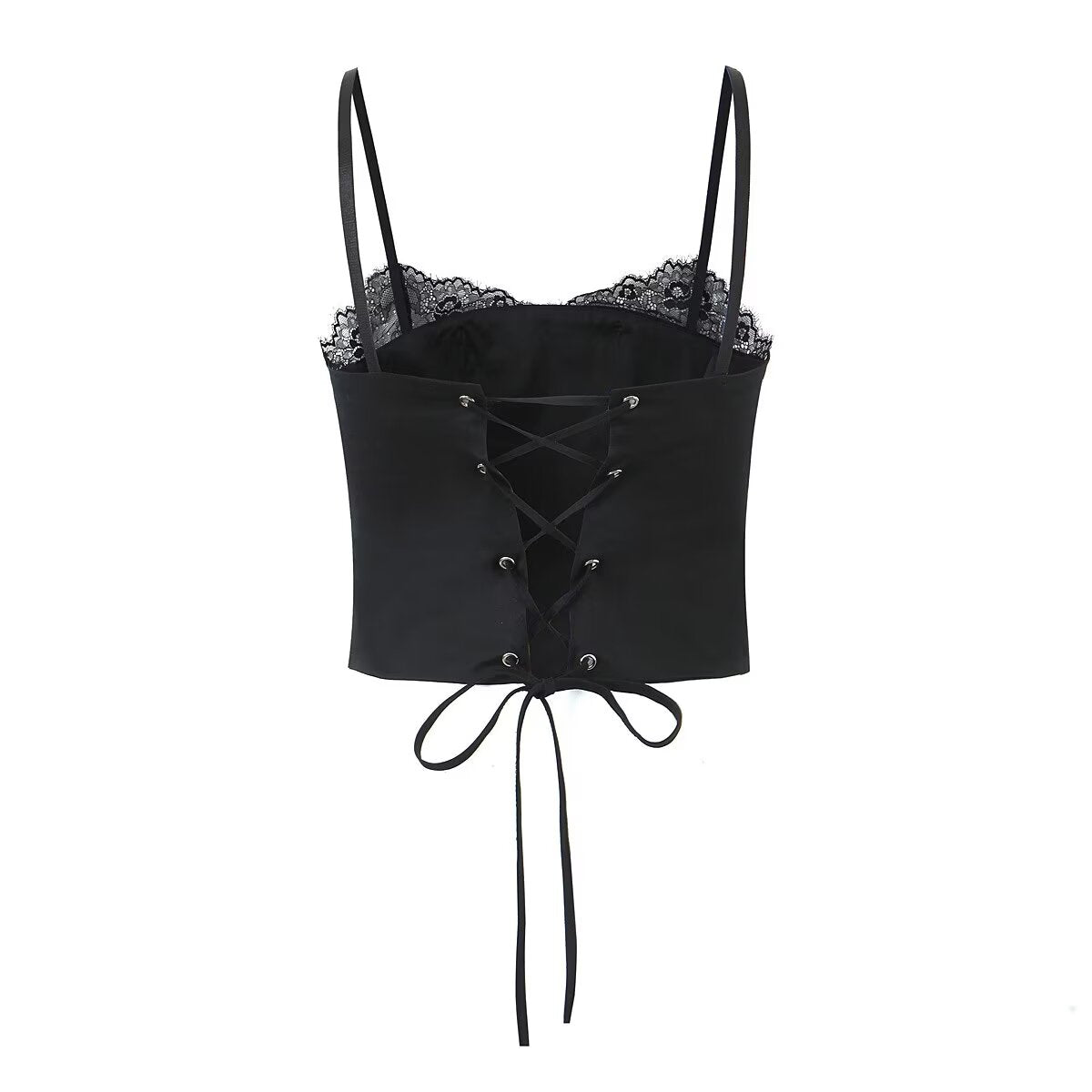 Women's Summer Lace Splicing Sling Coordinated Two-Piece Set