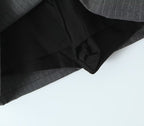 Retro Low Waist Vertical Stripes Anti Exposure Summer Skirt