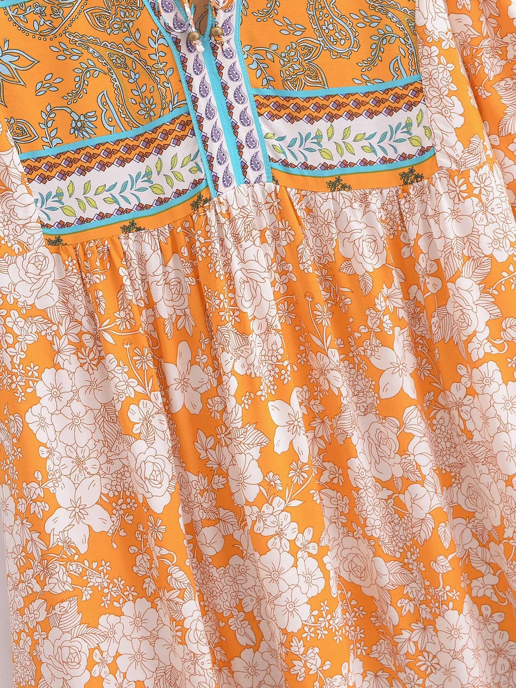 Women's Spring Rayon Positioning Floral Short Sleeve Dress