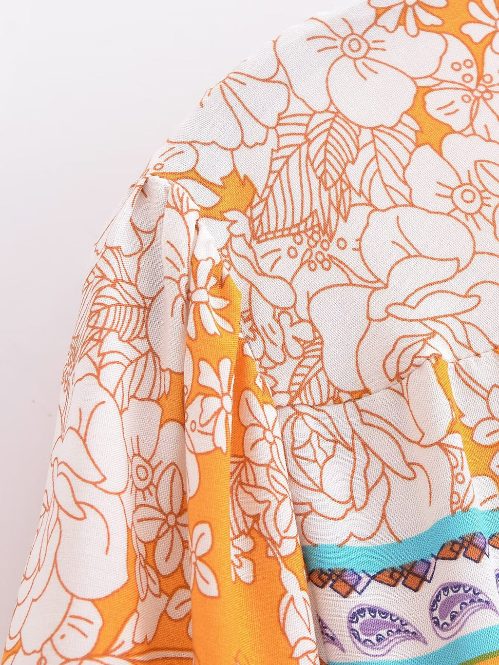 Women's Spring Rayon Positioning Floral Short Sleeve Dress