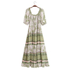 Spring Positioning Floral off-Shoulder Elastic Dress