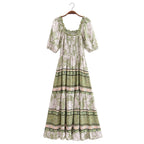 Spring Positioning Floral off-Shoulder Elastic Dress