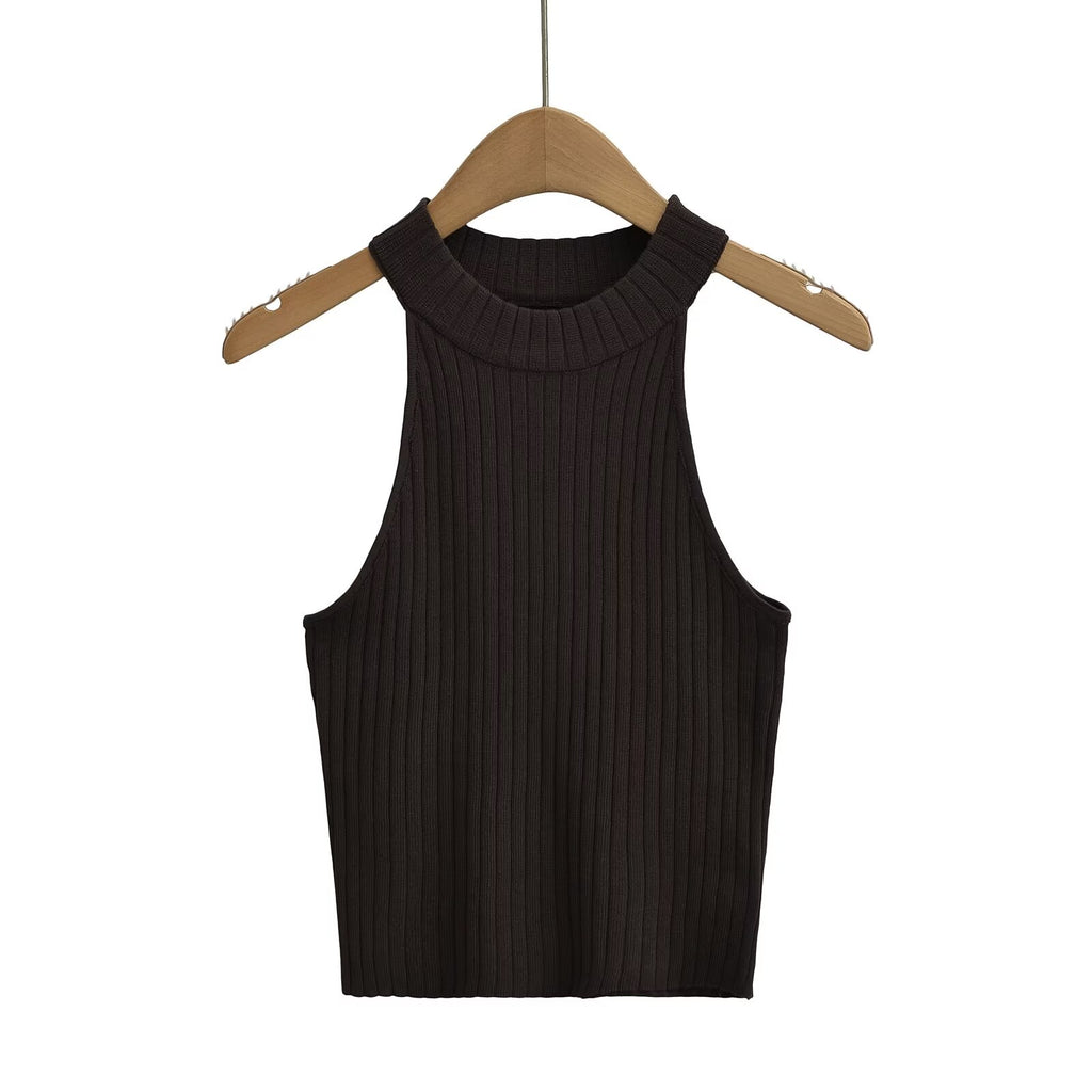 's Vest Brand Thread Fitted Top Crew Neck Bottoming Shirt