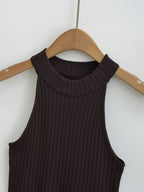 's Vest Brand Thread Fitted Top Crew Neck Bottoming Shirt