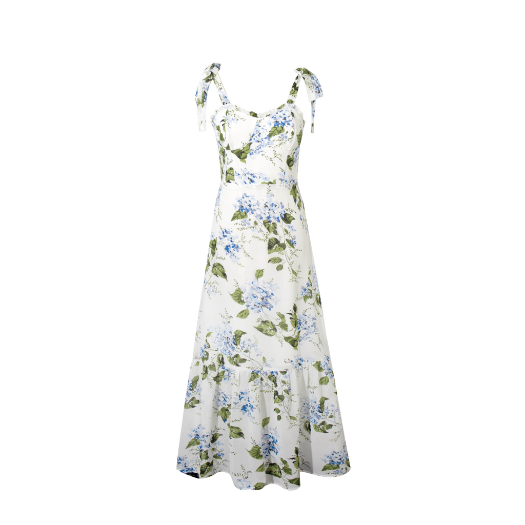 Women's Floral Printed Slim Maxi Dress