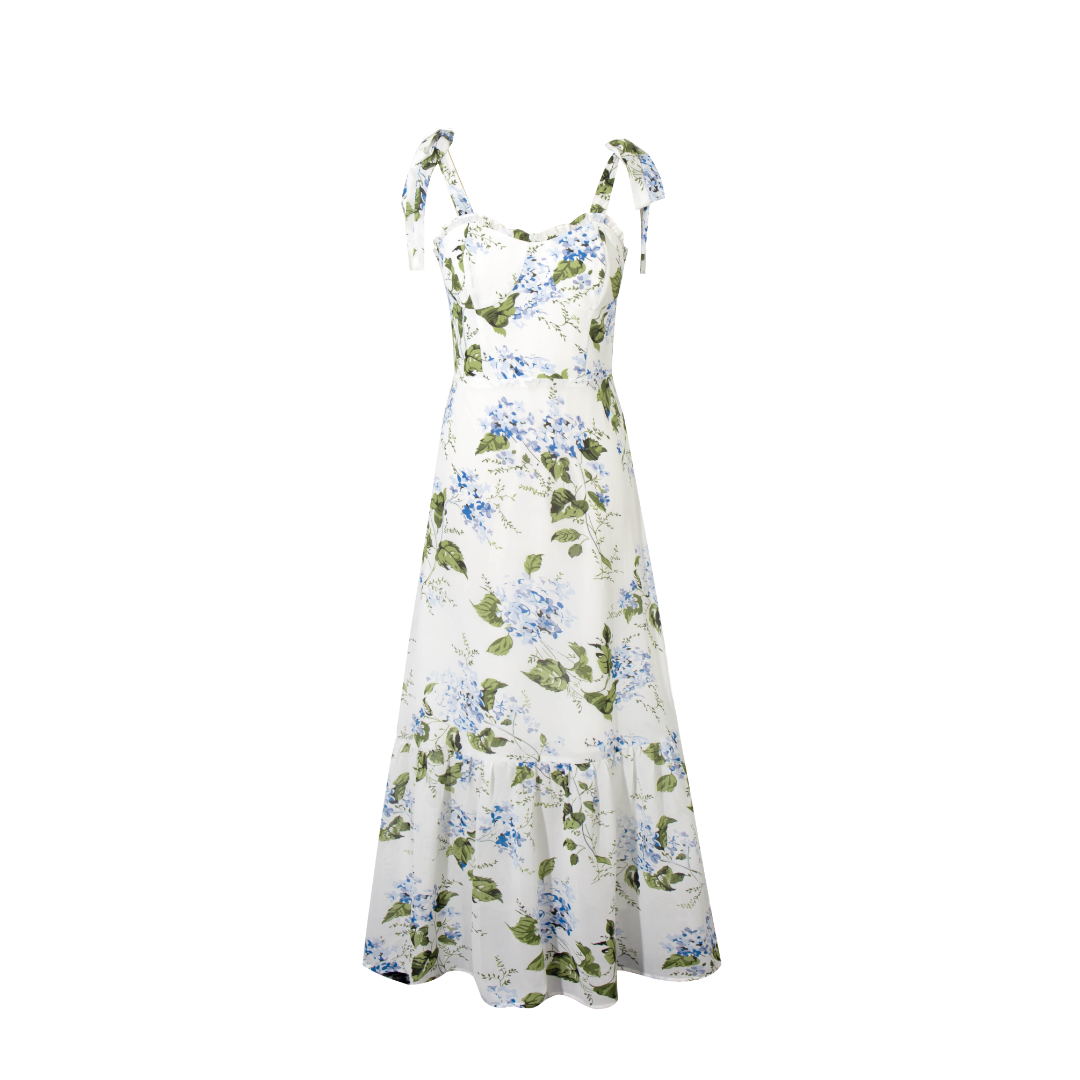 Women's Floral Printed Slim Maxi Dress