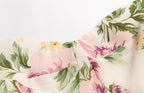 Women's Floral High-Waist Side-Slit Dress