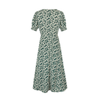 Floral Off-Shoulder Puff-Sleeve Dress
