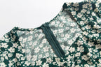 Floral Off-Shoulder Puff-Sleeve Dress