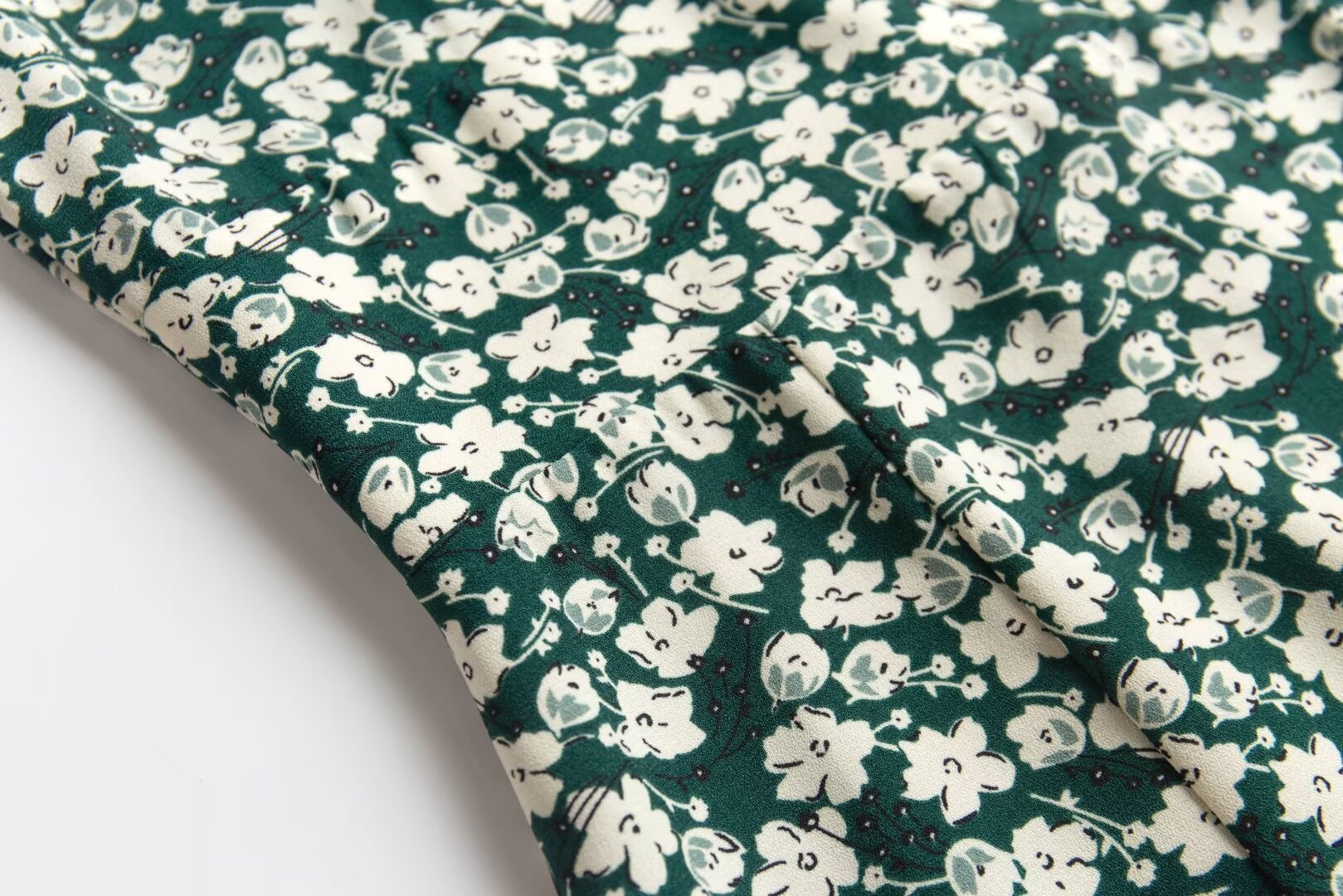 Floral Off-Shoulder Puff-Sleeve Dress