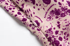 Spring Romantic Purple Printed Butterfly Strap Holiday Casual Dress