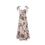 Women's Floral V-Neck Waist-defining Dress