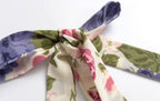 Women's Floral V-Neck Waist-defining Dress