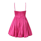 Rose Pink Sling Bud Short For Summer Dress
