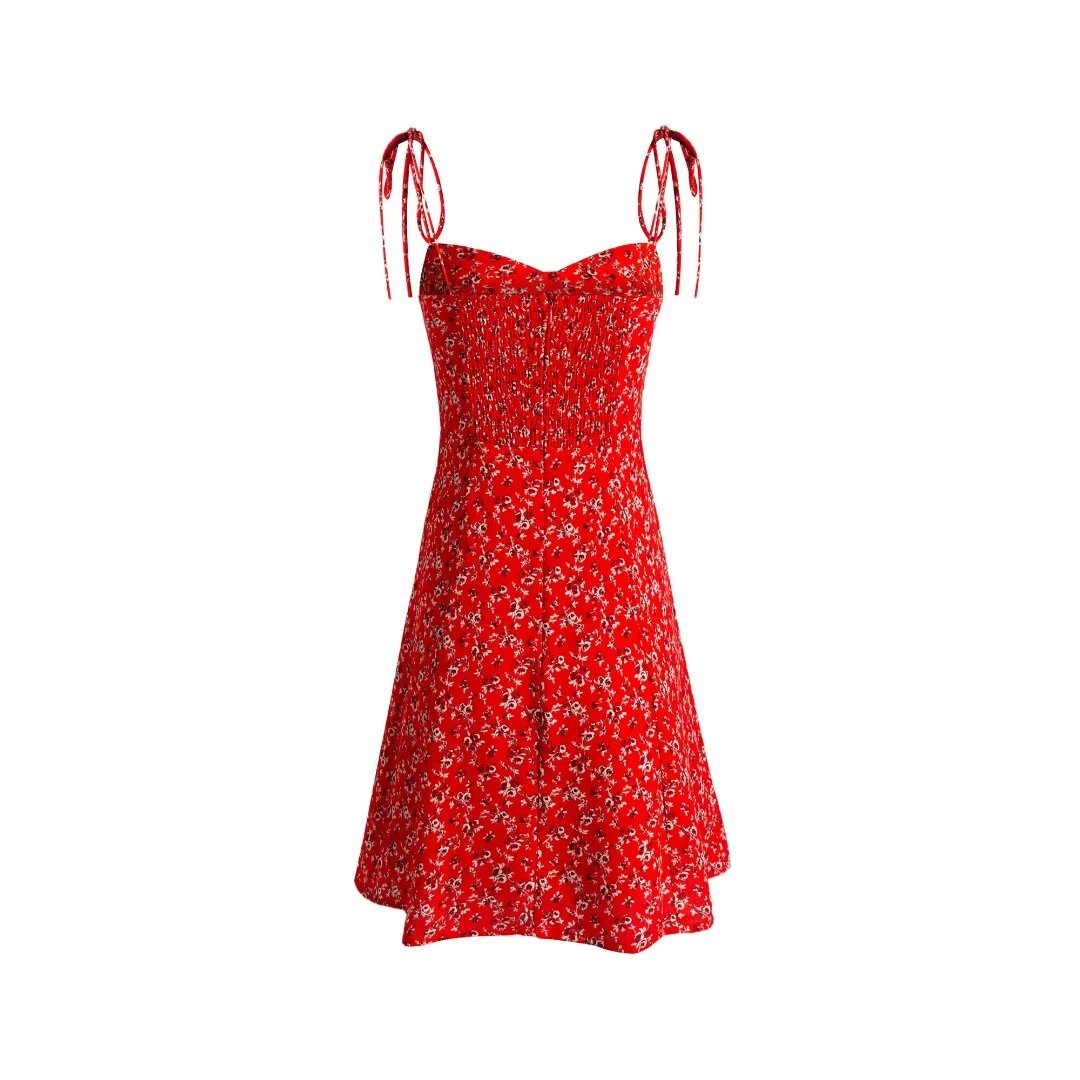 Floral Spaghetti-Strap Midi Dress