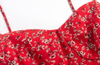 Floral Spaghetti-Strap Midi Dress