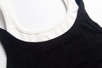 Women's Contrast Color Spaghetti Strap Crop Top