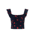 Women's French Floral Ruffle Camisole