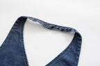 Women's French Denim Halter Vest Top