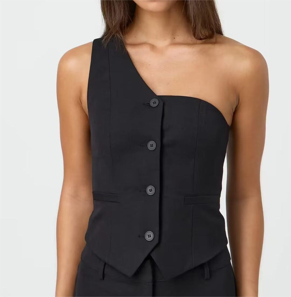 Early Slim Fit Asymmetric Vest Top