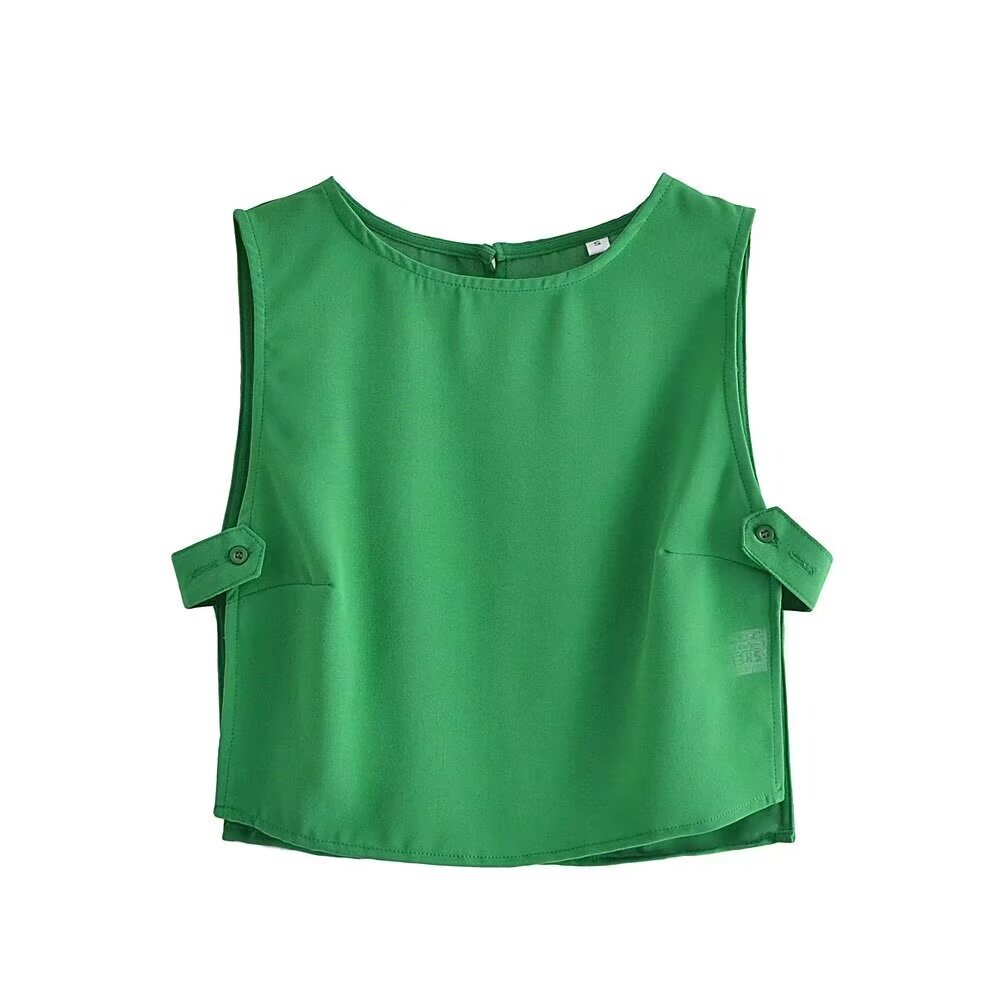 Women's Spring Street Solid Color Cropped Small Top Slim Fit Mid Length Skirt Set