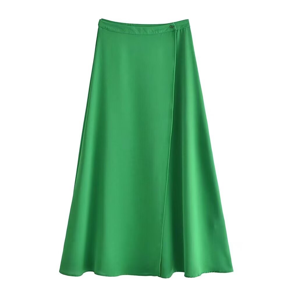 Women's Spring Street Solid Color Cropped Small Top Slim Fit Mid Length Skirt Set
