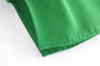 Women's Spring Street Solid Color Cropped Small Top Slim Fit Mid Length Skirt Set