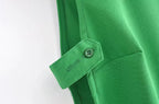 Women's Spring Street Solid Color Cropped Small Top Slim Fit Mid Length Skirt Set