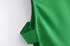 Women's Spring Street Solid Color Cropped Small Top Slim Fit Mid Length Skirt Set