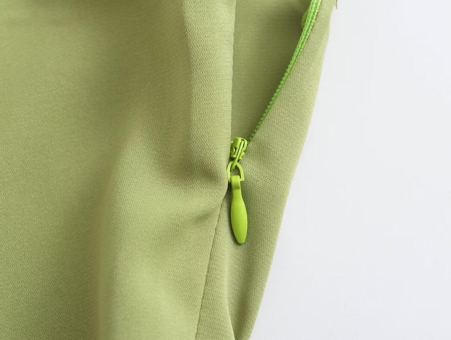 Mock Neck Cutout Slit A-Line Midi Dress